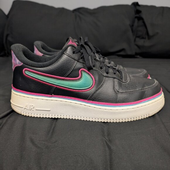 Nike AF1 '07 LV8 Sport "South Beach" - US 12 - Black White Pink Blue - Picture 1 of 4